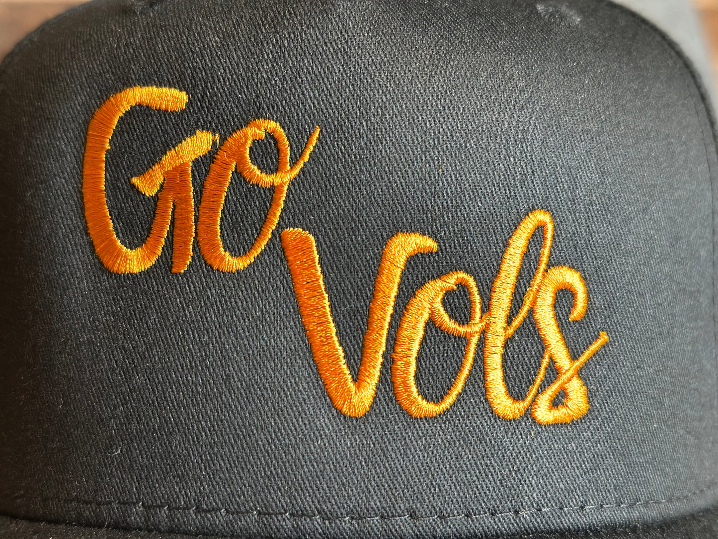 Go Vols Black Embroidered Hat โ Officially Licensed