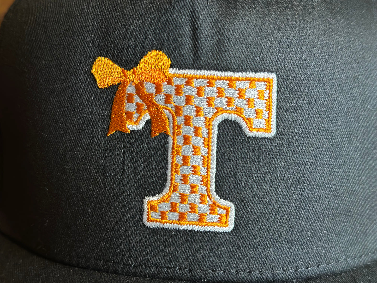 Tennessee Vols T Bow Black Embroidered Hat – Officially Licensed