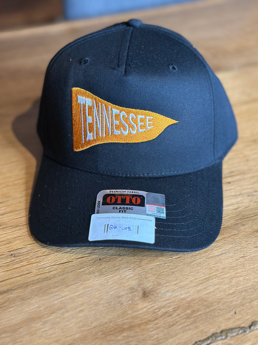 Tennessee Pennant Black Embroidered Hat – Officially Licensed