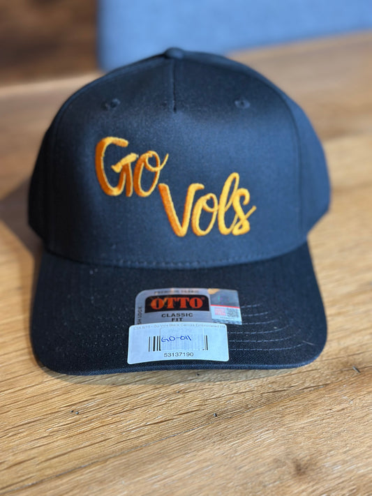 Go Vols Black Embroidered Hat – Officially Licensed