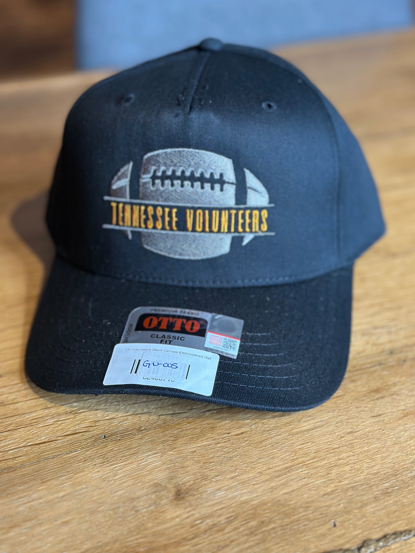 Tennessee Volunteers Football Embroidered Hat – Black