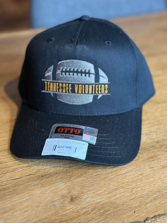 Tennessee Volunteers Football Embroidered Hat – Black