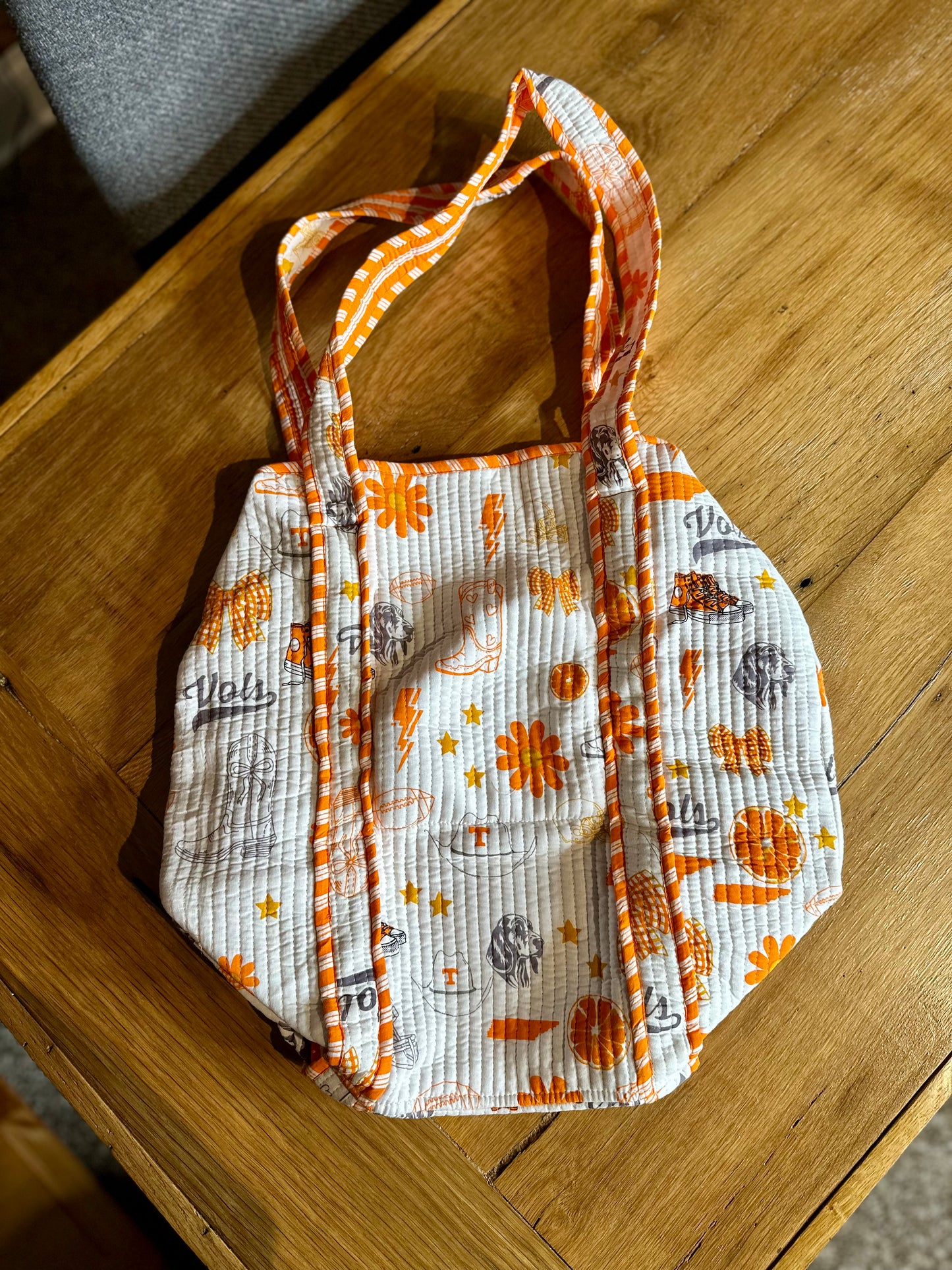 Tennessee Volunteers Quilted Game Day Duffel Bag